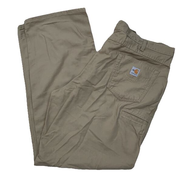 Carhartt Pants Mens Size 42 X 34 Flame Resistant Mid weight Canvas Jean Loose - Picture 1 of 7
